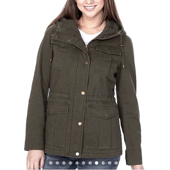 Lucky Brand Jackets & Blazers - LUCKY BRAND Cotton Twill Hooded Jacket Anorak Utility Military Army Field Barn S